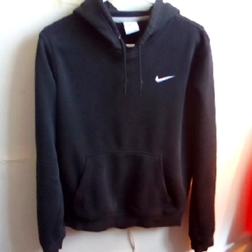 Mens Nike Black Pullover with White Swoosh Size S